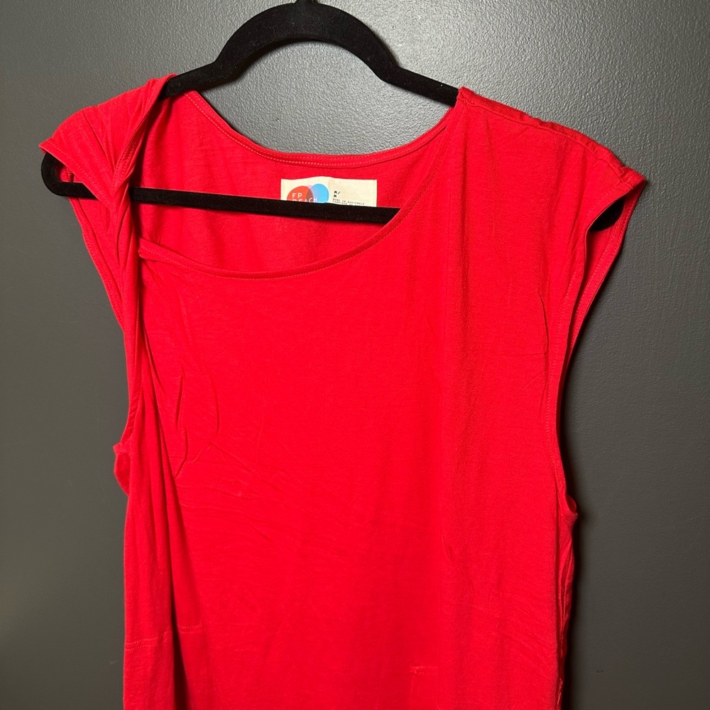 Free People | FP Beach Drew Midi | Red | Twisted Sleeve | Medium | NWOT - Picture 8 of 9